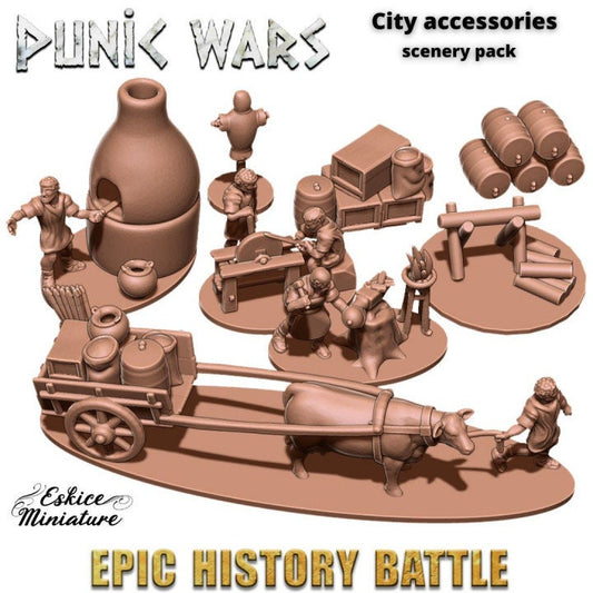 Wargaming Terrain Ancient Medieval City Accessories Various Scales Historical Wargaming