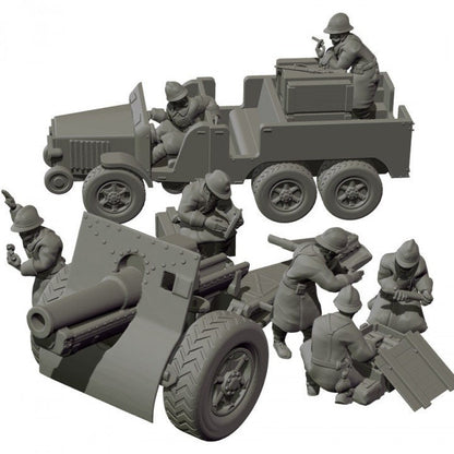 WWII French 155mm Howitzer with Tow and Crew Various Scales Historical Wargaming