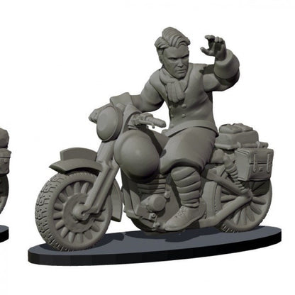 WWII French Bikers Unit (3 models) Various Scales Historical Wargaming
