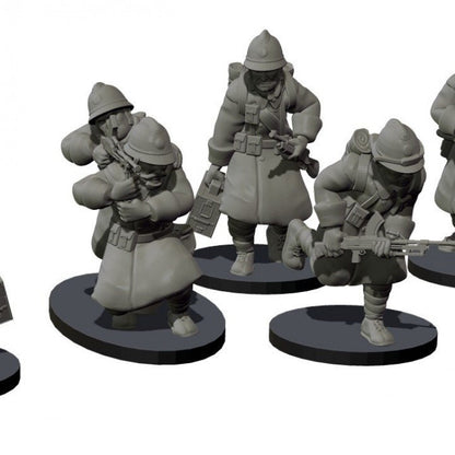 WWII French Light Support Weapons Set (8 models) Various Scales Historical Wargaming (bases not included)