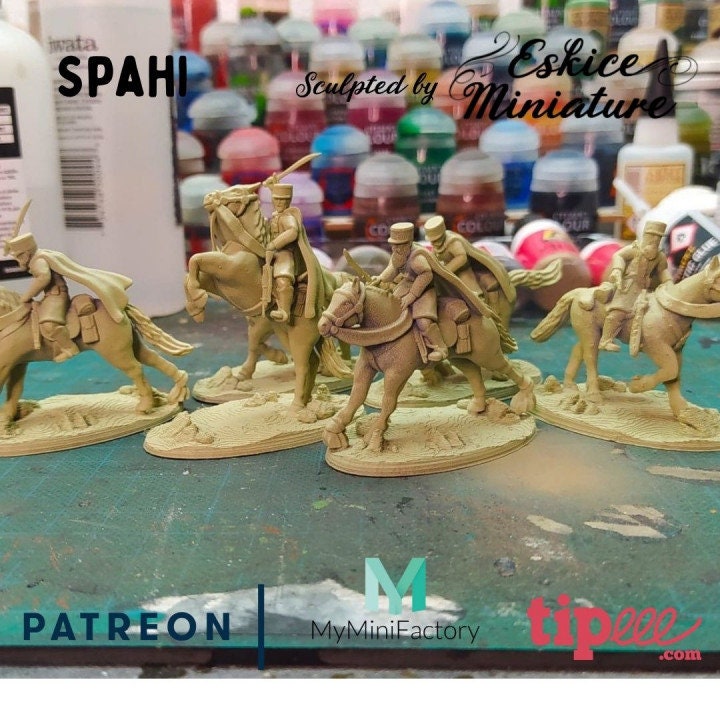 WWII French Spahi Cavalry Unit (6 models) Various Scales Historical Wargaming (US tariffs are pre-paid by us)