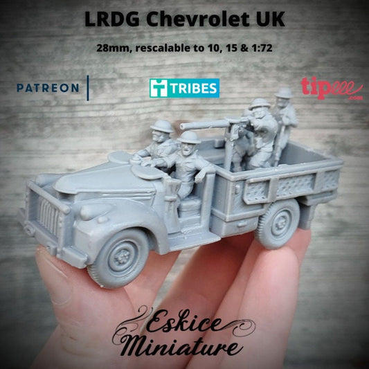 WWII British LRDG Chevrolet with Crew Various Scales Historical Wargaming