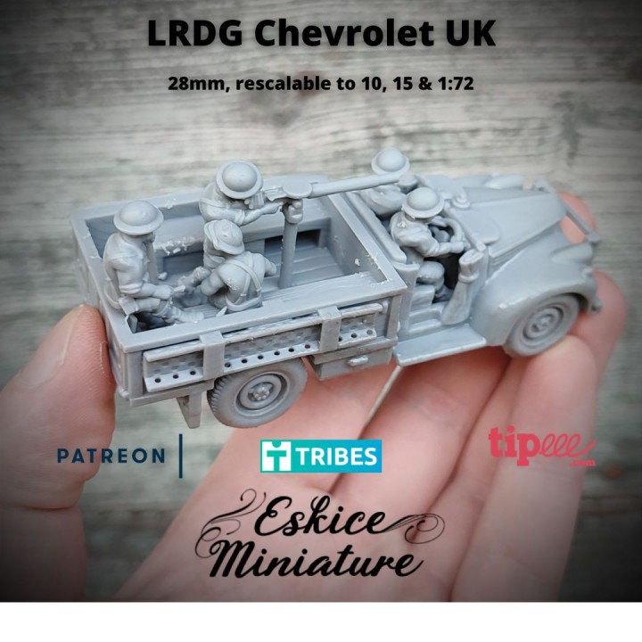 WWII British LRDG Chevrolet with Crew Various Scales Historical Wargaming