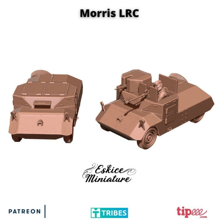 WWII UK Morris LRC Armoured Car Various Scales Historical Wargaming