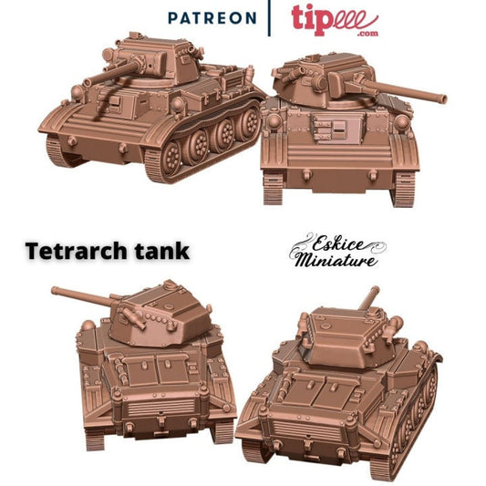 WWII UK Tetrarch Tank Various Scales Historical Wargaming (1 model)