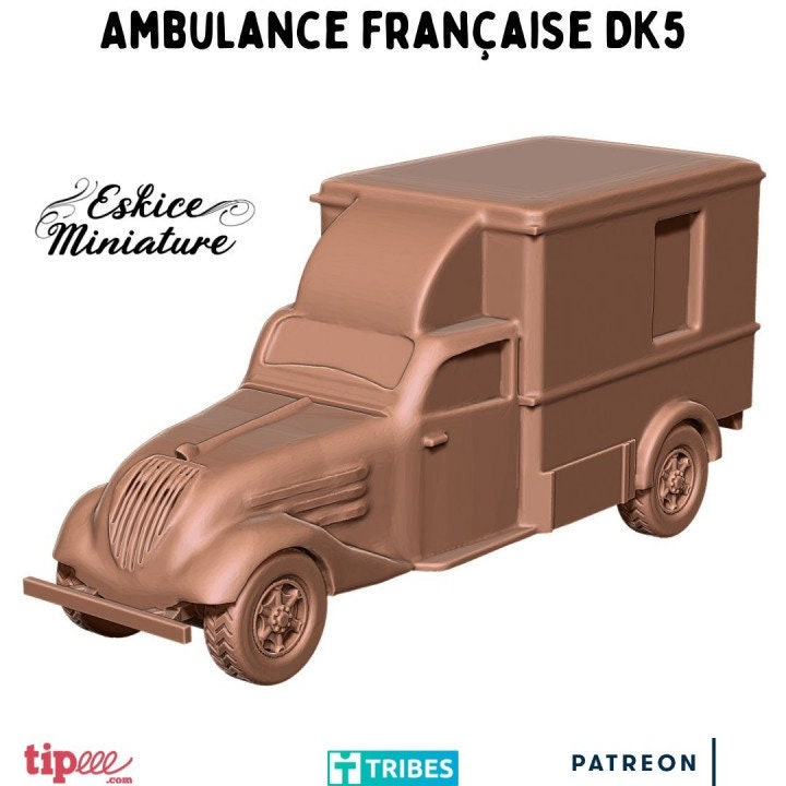 Battlegroup French Ambulance Car DK5 12.99 (US tariffs are pre-paid by us)