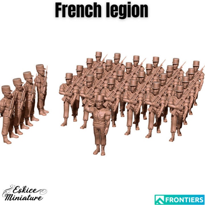Modern Warfare French Foreign Legion on Parade (11 models) Various Scales Historical Wargaming