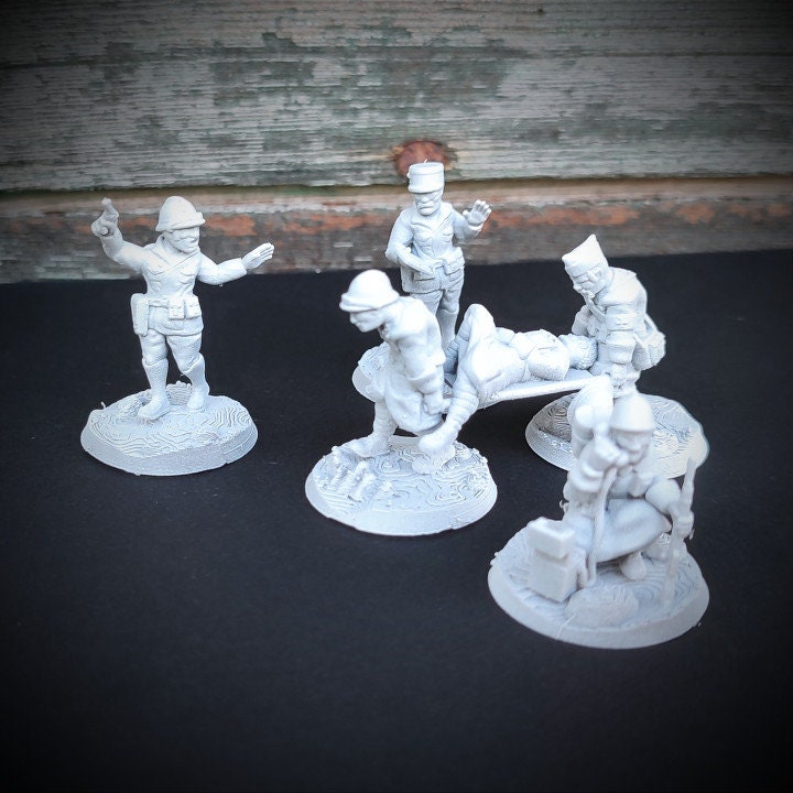 WWII French HQ Set (5 models) Various Scales Historical Wargaming (US tariffs are pre-paid by us)