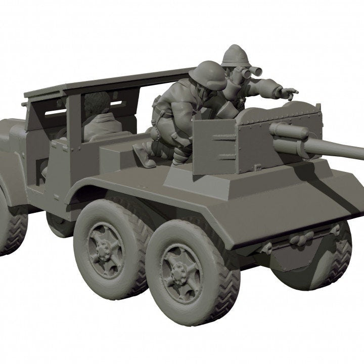 WWII French Laffly with 47mm Gun and Crew Various Scales Historical Wargaming