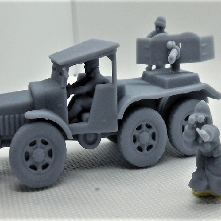 WWII French Laffly with 47mm Gun and Crew Various Scales Historical Wargaming