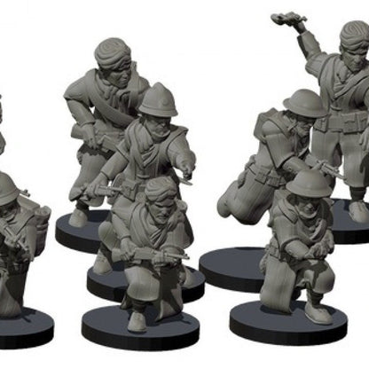 WWII French Moroccan Goumiers Squad (10 models) Various Scales Historical Wargaming