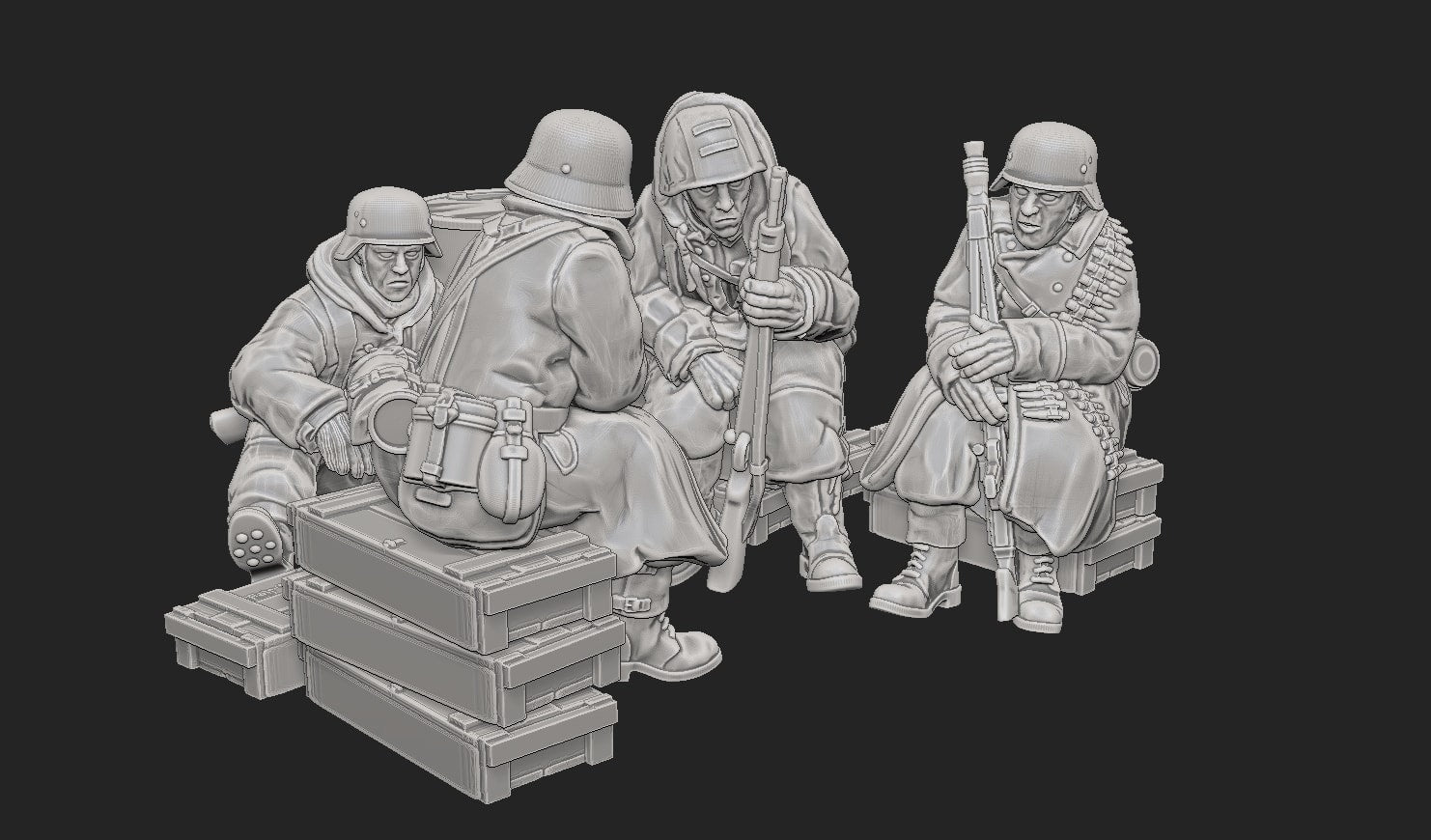 WWII German Truck Passengers (8 models) Various Scales Historical Wargaming (US tariffs are pre-paid by us)