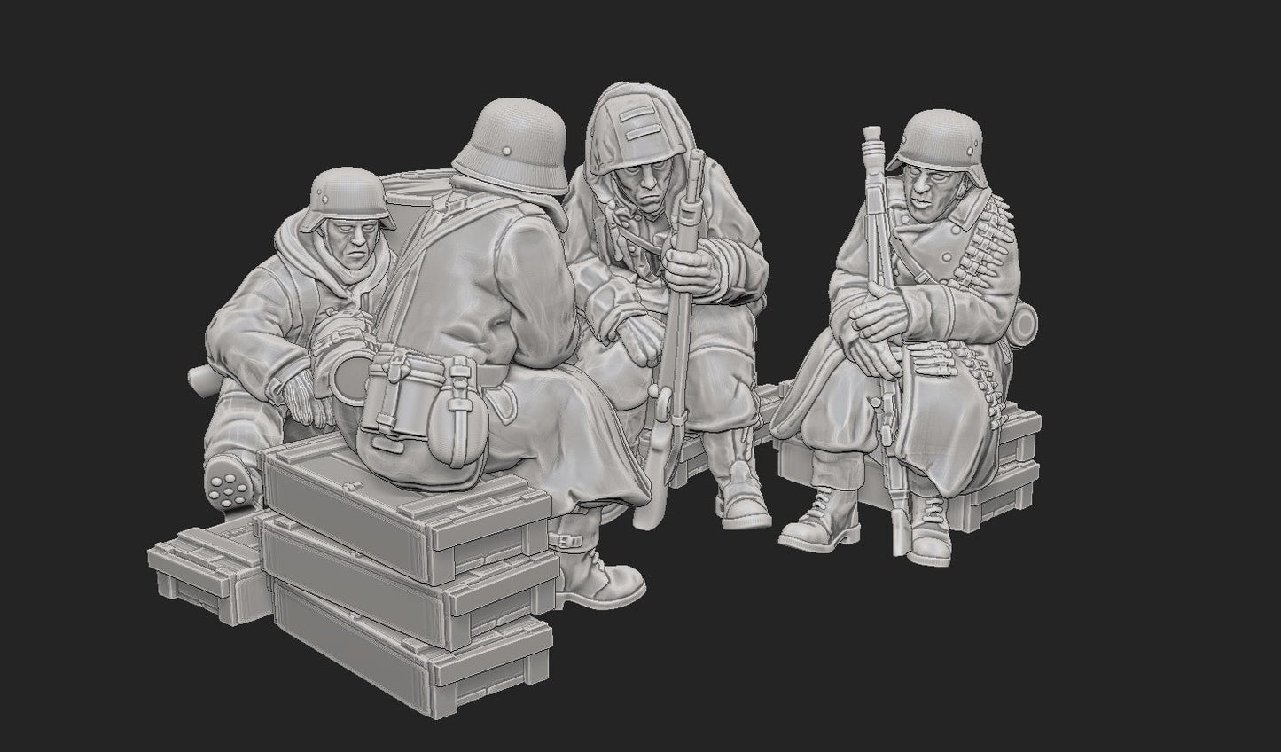 WWII German Truck Passengers (8 models) Various Scales Historical Wargaming