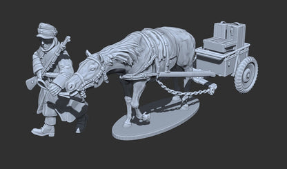 WWII Late War German Cavalry – IF8 cart Various Scales Historical Wargaming