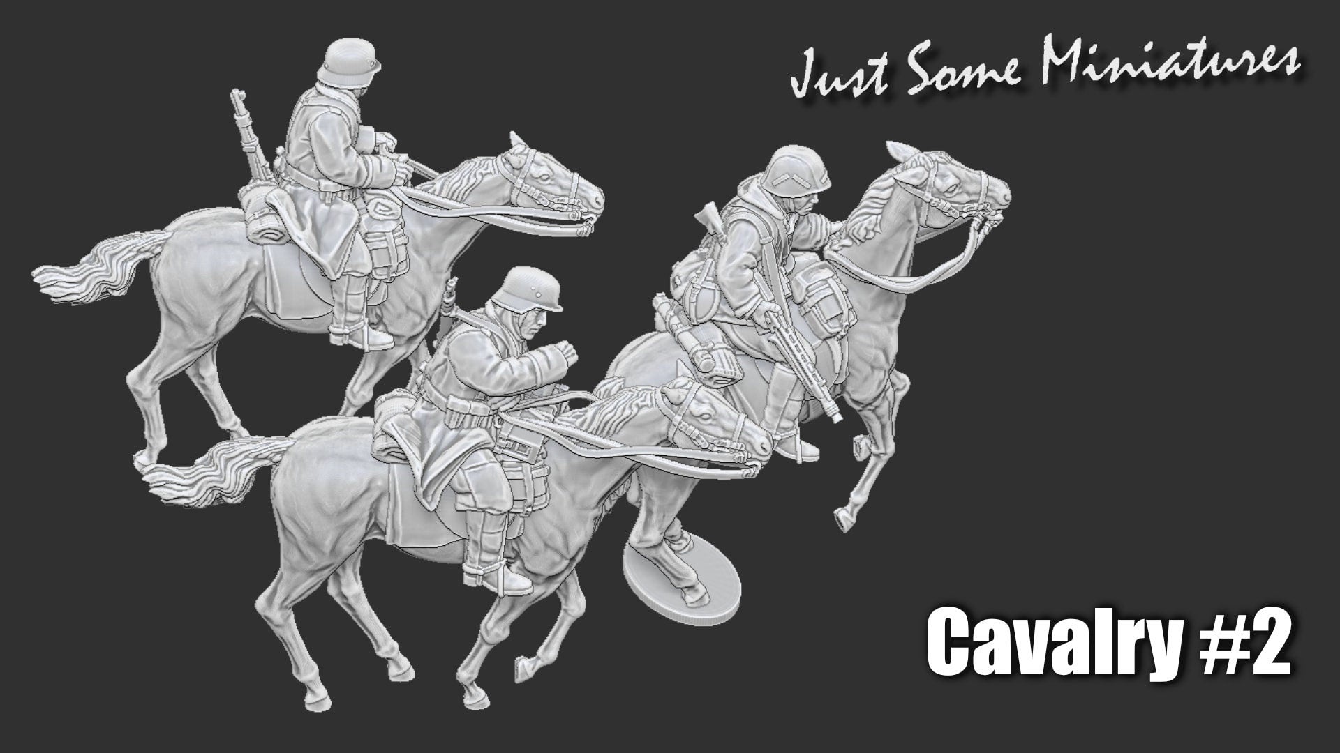WWII Late War German Cavalry – MG und schutzen (3 models) Various Scales Historical Wargaming