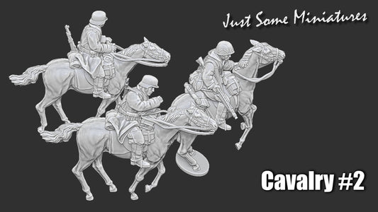 WWII Late War German Cavalry – MG und schutzen (3 models) Various Scales Historical Wargaming