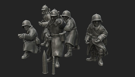 WWII Soviet Winter War Generic Artillery Crew (5 models) Various Scales Historical Wargaming