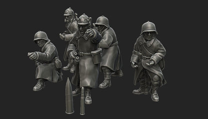 WWII Soviet Winter War Generic Artillery Crew (5 models) Various Scales Historical Wargaming (US tariffs are pre-paid by us)