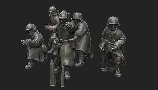 WWII Soviet Winter War Generic Artillery Crew (5 models) Various Scales Historical Wargaming (US tariffs are pre-paid by us)