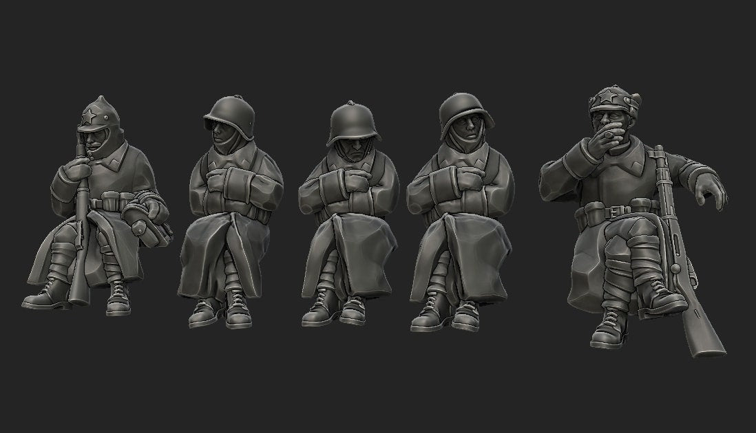 WWII Soviet Winter War Passengers Set (10 models) Various Scales Historical Wargaming (US tariffs are pre-paid by us)