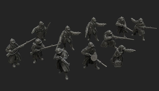 WWII Soviet Winter War Squad (10 models) Various Scales Historical Wargaming