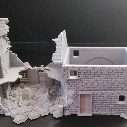 Wargaming Terrain Destroyed French House Various Scales Historical Wargaming