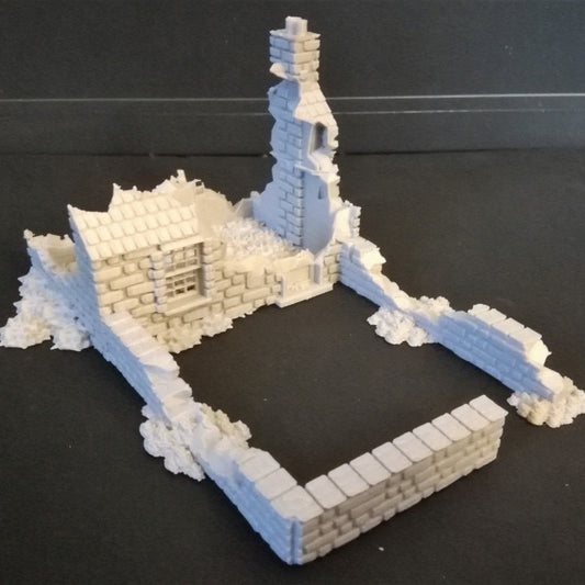 Wargaming Terrain Destroyed Small House Various Scales Historical Wargaming