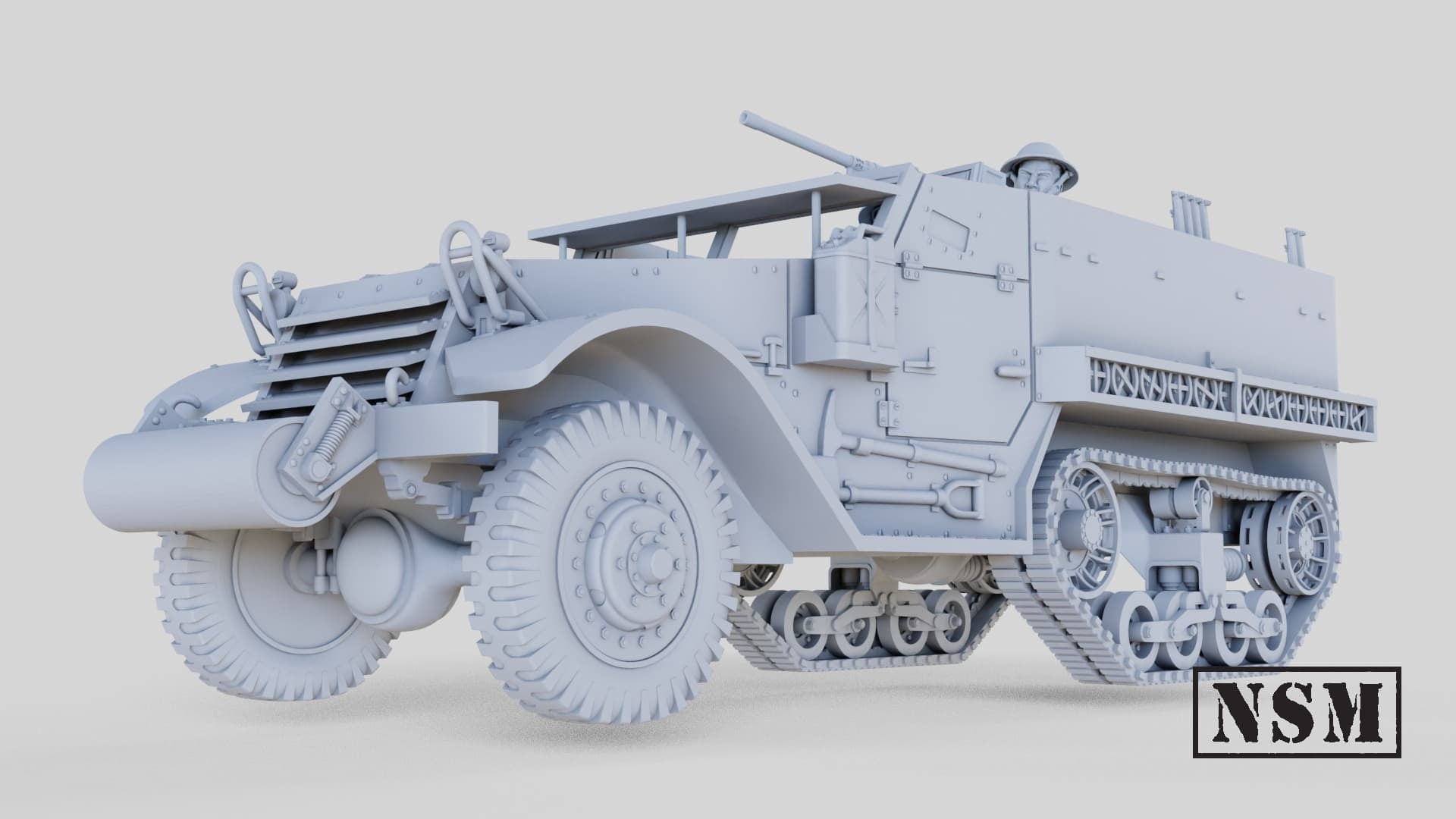 WWII British 8th Army M5 Halftrack (Optional Sikh Crew) Various Scales Historical Wargaming (US tariffs are pre-paid by us)
