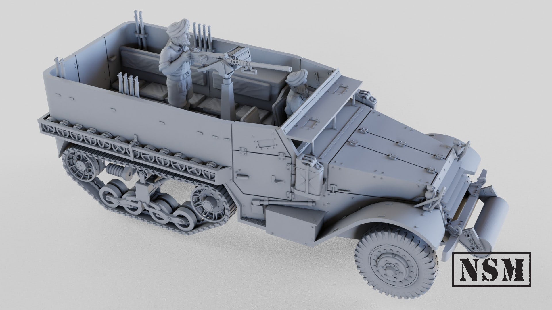 WWII British 8th Army M5 Halftrack (Optional Sikh Crew) Various Scales Historical Wargaming (US tariffs are pre-paid by us)