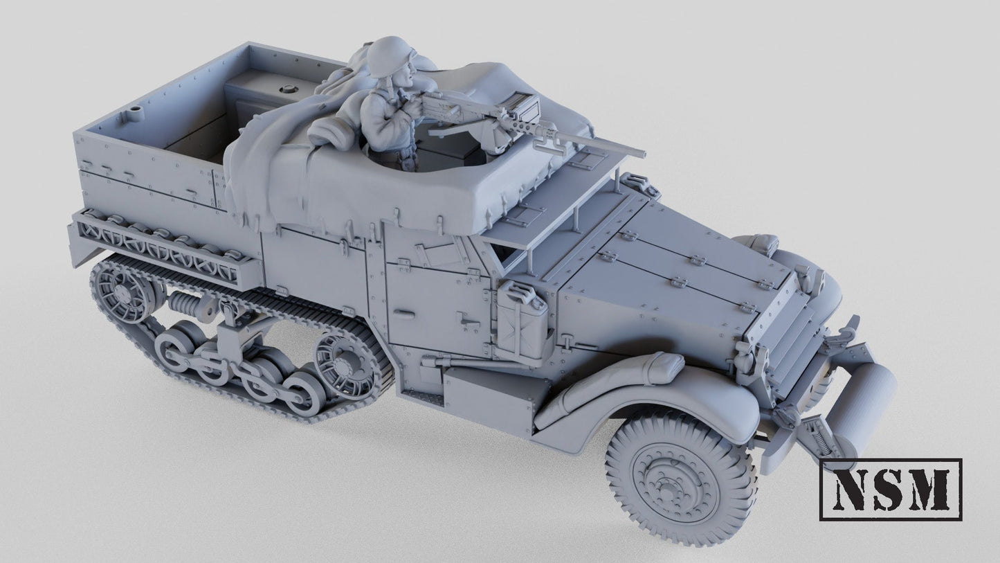 WWII US M2A1 Halftrack 3 Variants Various Scales Historical Wargaming