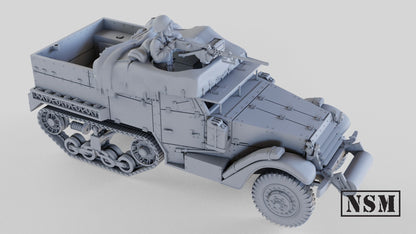 WWII US M2A1 Halftrack 3 Variants Various Scales Historical Wargaming