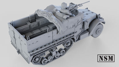 WWII US M2A1 Halftrack Various Scales Historical Wargaming (US tariffs are pre-paid by us)