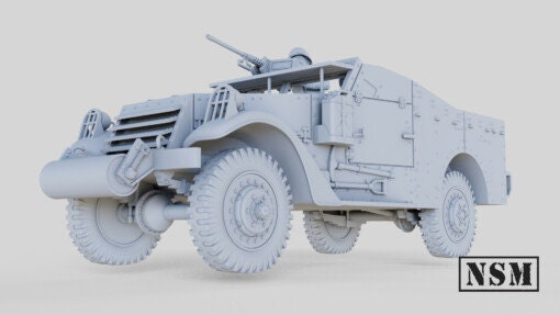 WWII US M3A1 Scout Car with Crew Various Scales Historical Wargaming