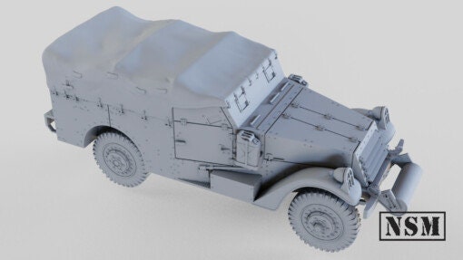 WWII US M3A1 Scout Car with Crew Various Scales Historical Wargaming