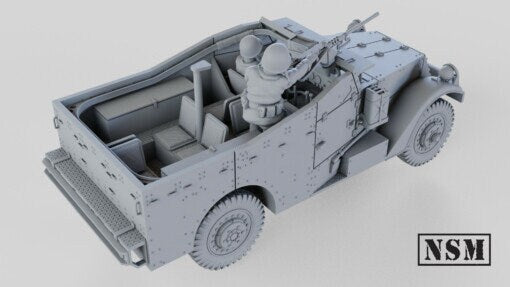 WWII US M3A1 Scout Car with Crew Various Scales Historical Wargaming