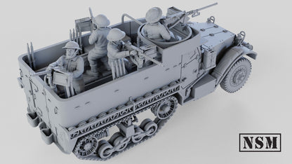 WWII US M5A1 Halftrack British Crew Various Scales Historical Wargaming (US tariffs are pre-paid by us)