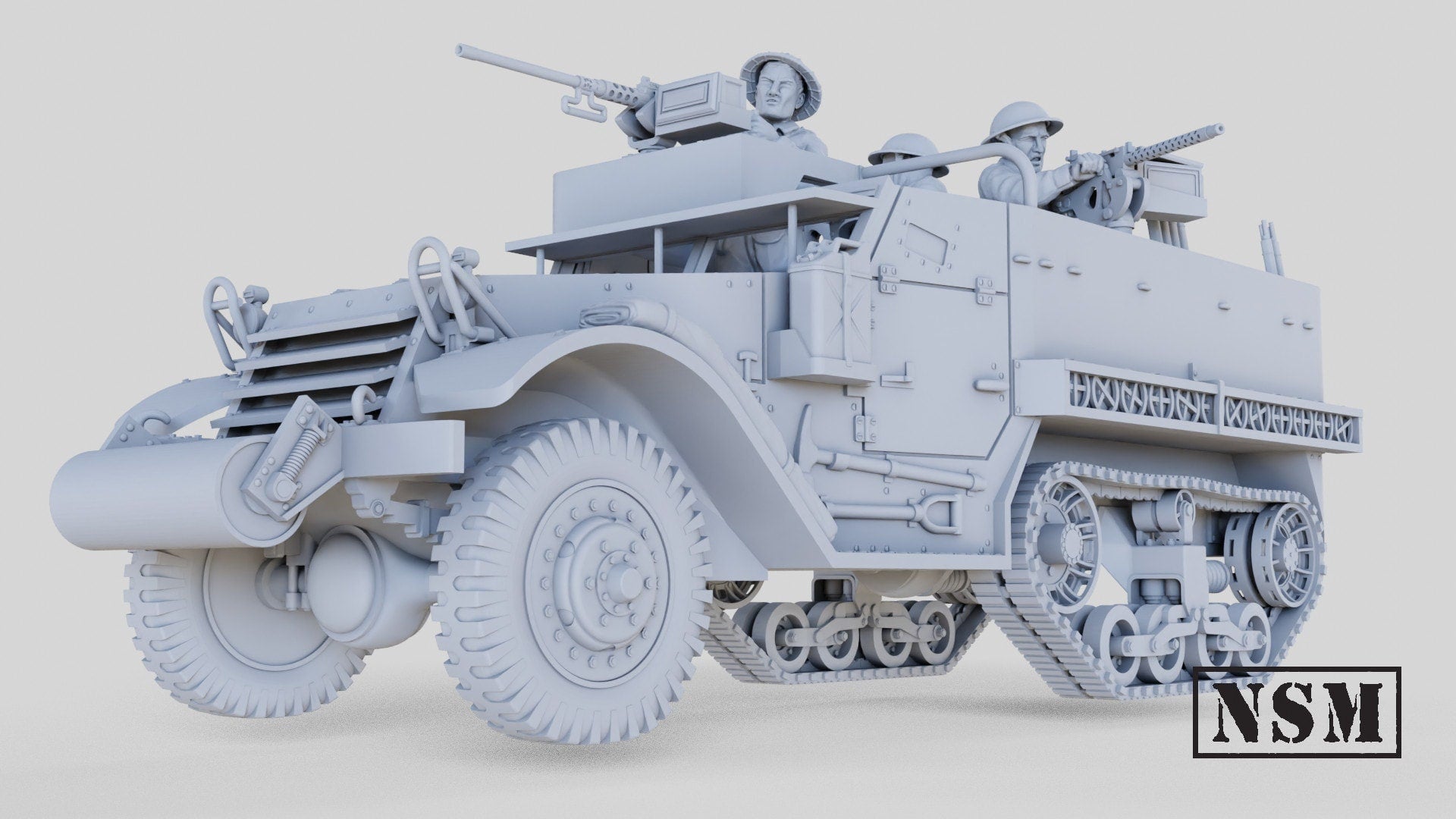 WWII US M5A1 Halftrack British Crew Various Scales Historical Wargaming (US tariffs are pre-paid by us)