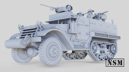 WWII US M5A1 Halftrack British Crew Various Scales Historical Wargaming (US tariffs are pre-paid by us)