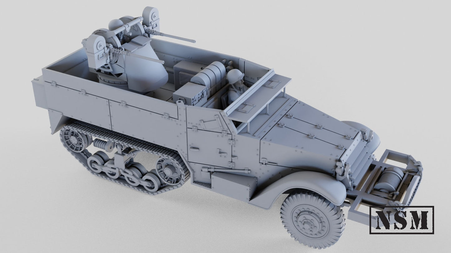 WWII US M13 Twin HMG Halftrack Various Scales Historical Wargaming