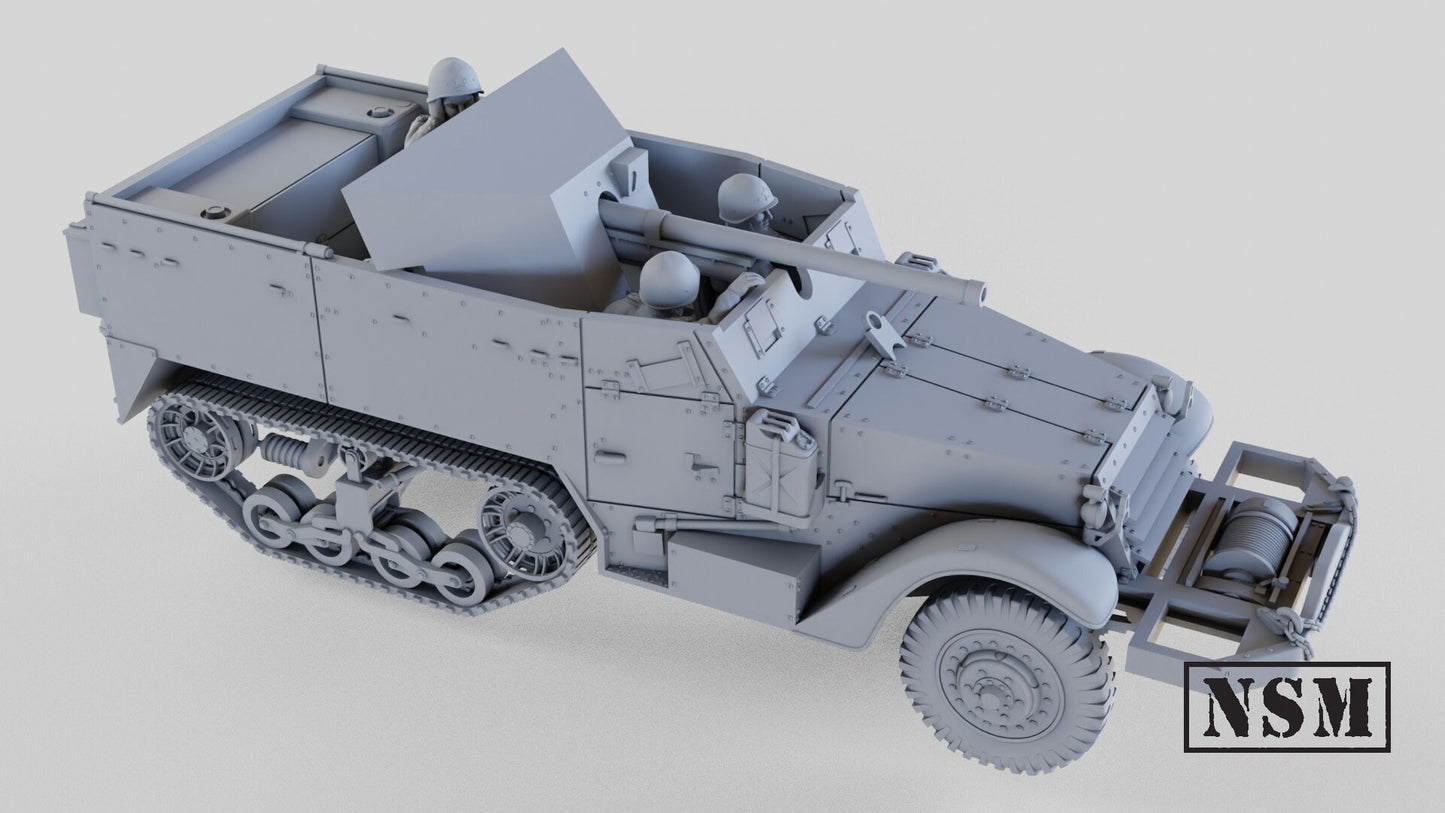 WWII US T48 57mm Gun Motor Carriage Halftrack Various Scales Historical Wargaming (US tariffs are pre-paid by us)