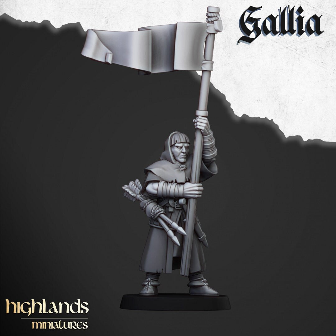 Highland Miniatures Gallia Archers x12 Fanatsy AoS ToW