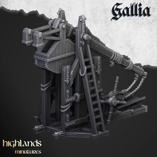 Highland Miniatures Gallia Trebuchet Fanatsy AoS TOW.