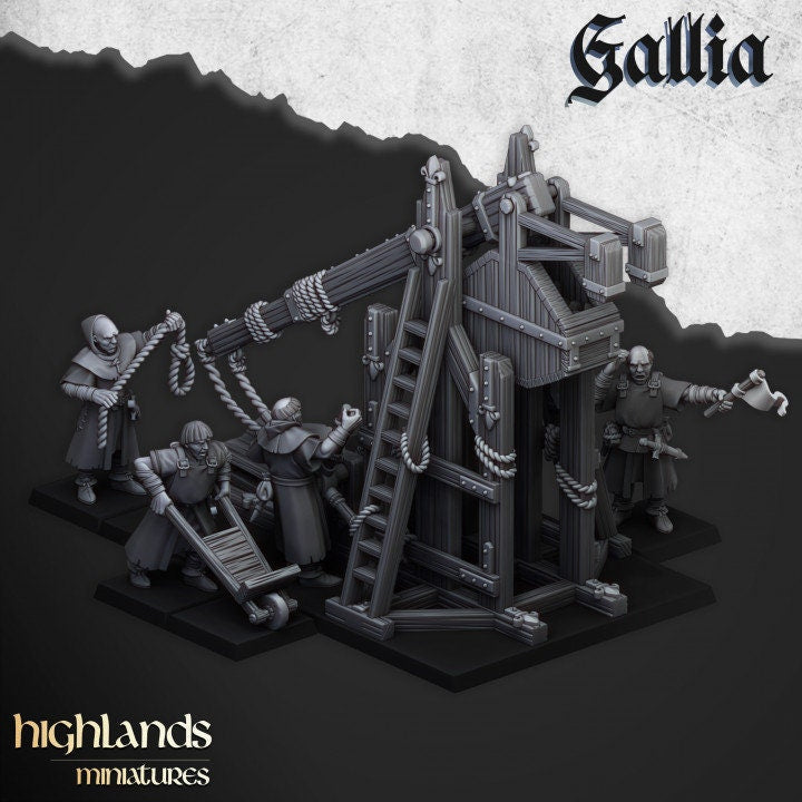 Highland Miniatures Gallia Trebuchet Fanatsy AoS TOW.