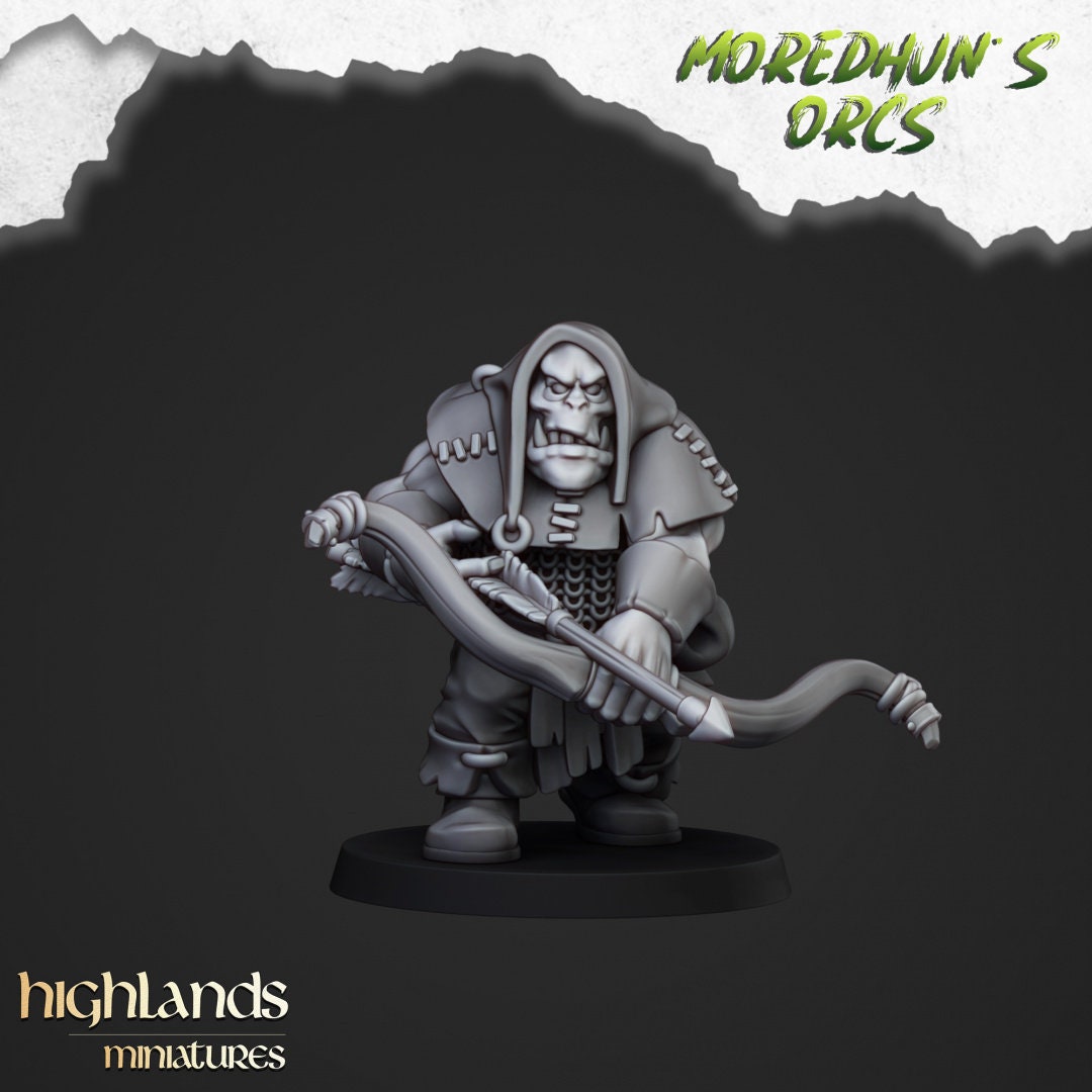 Highland Miniatures Orc Archers x10 Fantasy TOW AOS