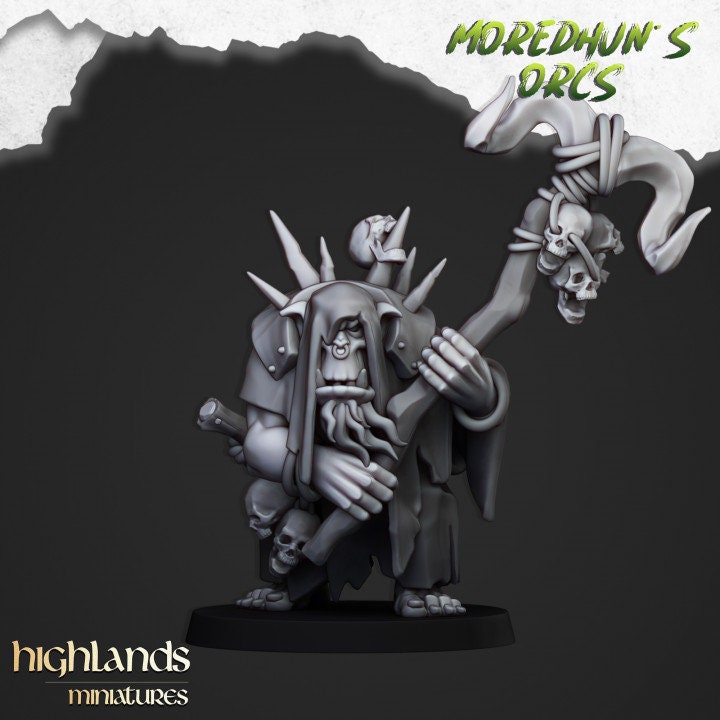 Highland Miniatures Orc Shamans (set of 2) Fantasy AOS TOW