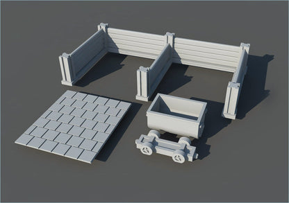 Wargaming Terrain Coal Bunker and Crane Various Scales Historical Wargaming