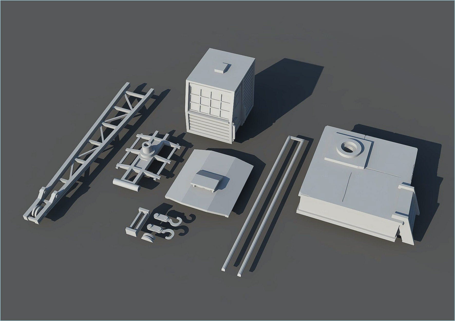 Wargaming Terrain Coal Bunker and Crane Various Scales Historical Wargaming