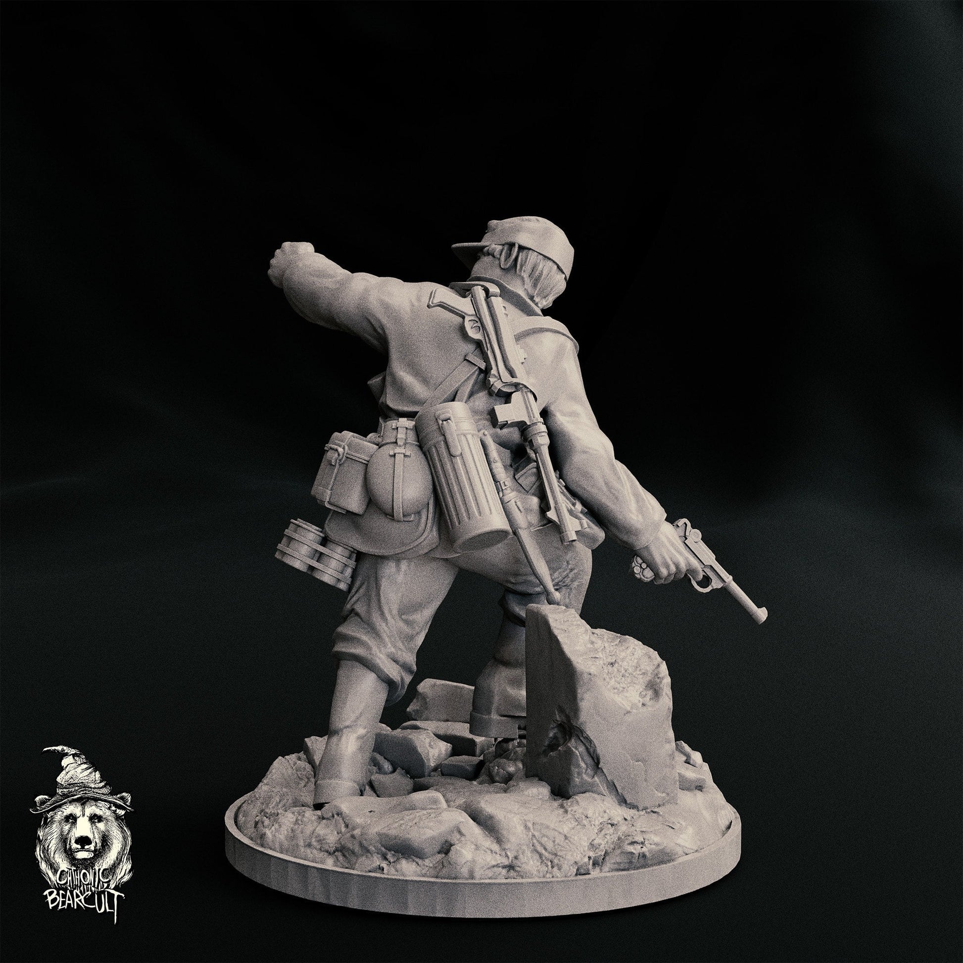 WWII German NCO with Scenic Base Various Scales Historical Wargaming (US tariffs are pre-paid by us)