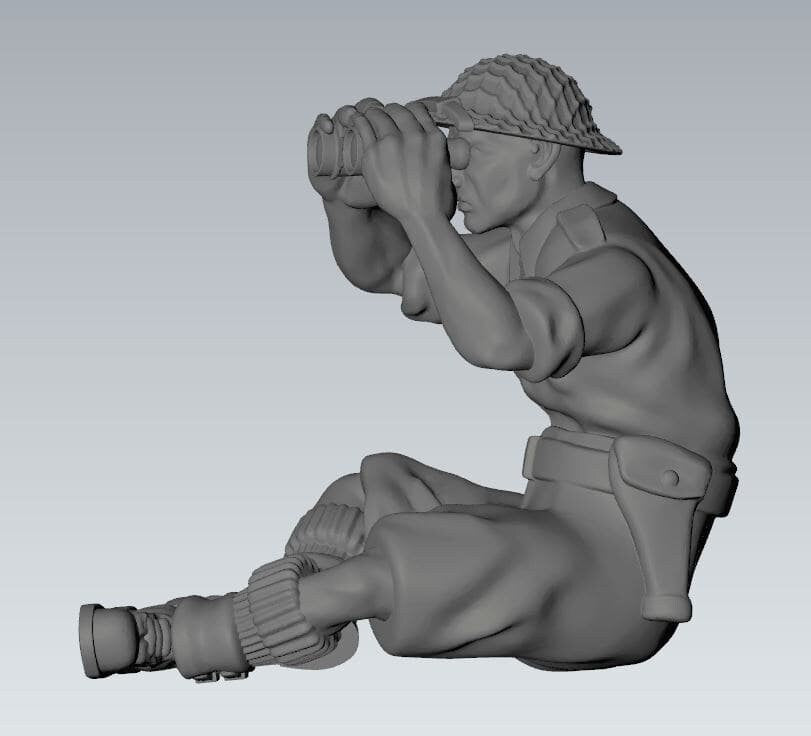 WWII British 8th Army Sniper Team (2 models) Various Scales Historical Wargaming