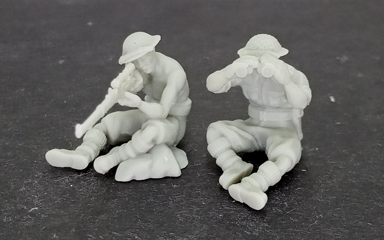 WWII British 8th Army Sniper Team (2 models) Various Scales Historical Wargaming